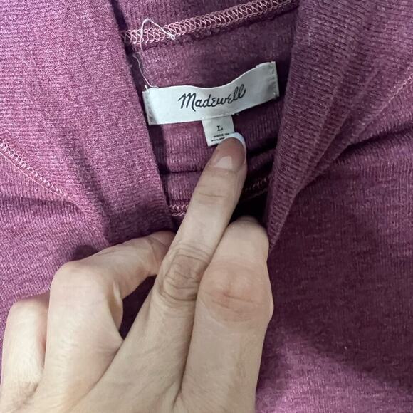 Madewell Maroon Long Sleeve Top Large - Picture 2 of 4